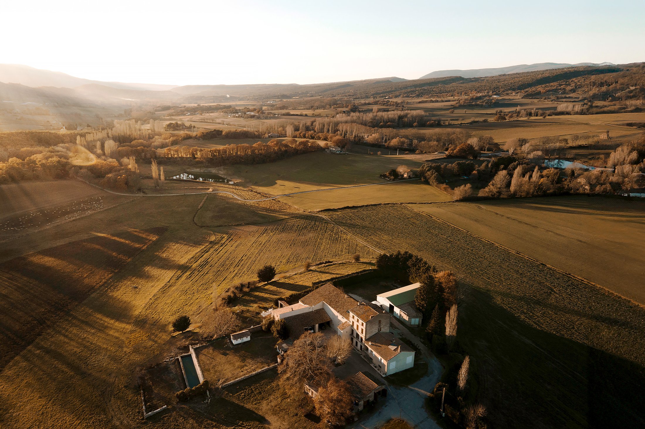 Vue aérienne du Domaine Paradis en Provence